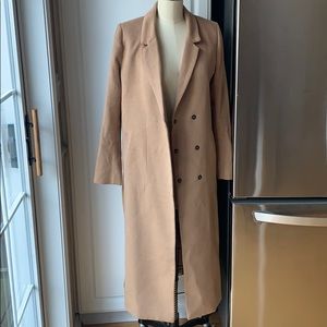 Camel maxi coat